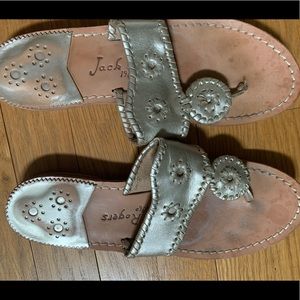 Jack Rogers gold sandals